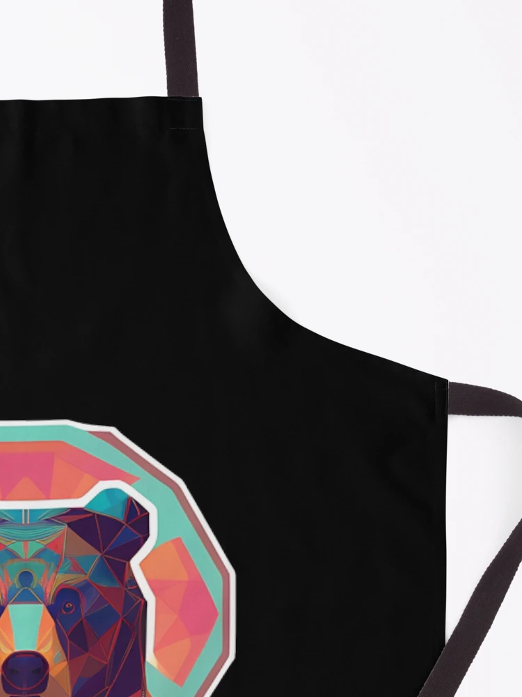 Thumbnail 3 of 6, Apron, Psychedelic Bear Sticker Abstract Design designed and sold by Litheon.