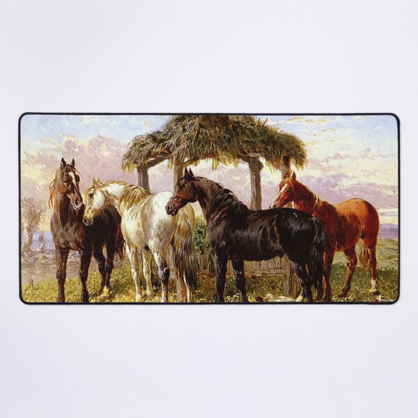 Item preview, John Frederick Herring - Horses and Ducks by a River designed and sold by tomorrowsart.