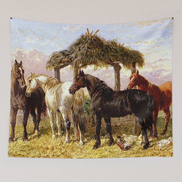 Item preview, John Frederick Herring - Horses and Ducks by a River designed and sold by tomorrowsart.