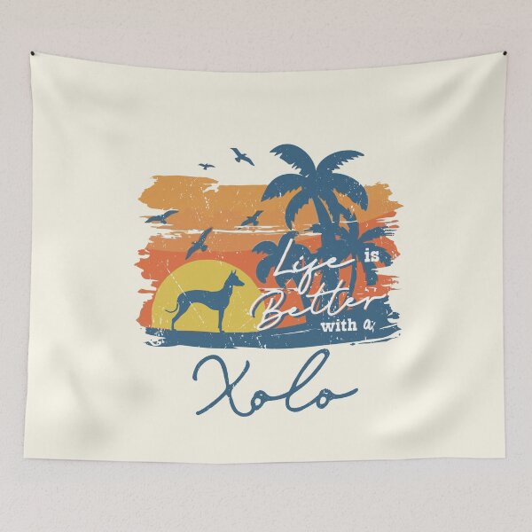 Item preview, Life is Better With Xoloitzcuintli Xolo Beach Sunset Retro Vintage designed and sold by rafaeltto.