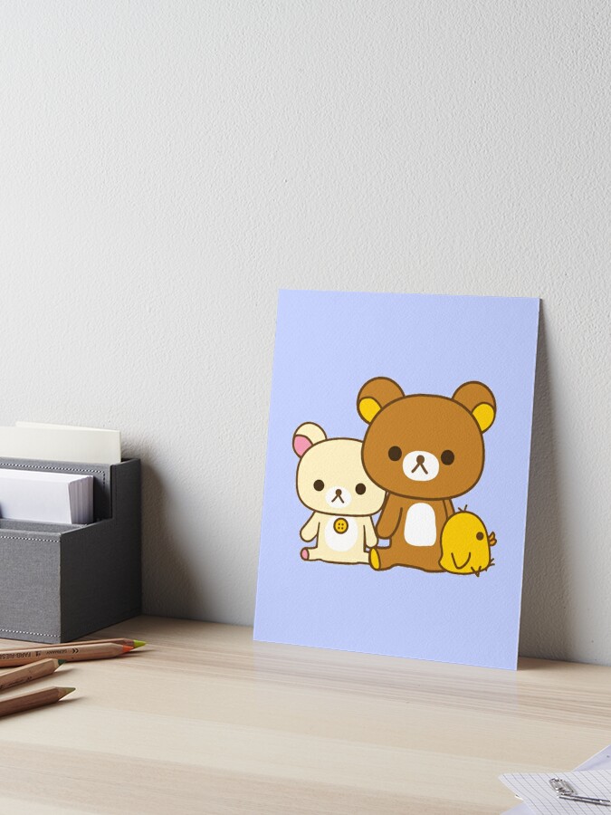 Korilakkuma And Rilakkuma Characters Cartoon Bears Art Board Print for  Sale by danisacookie