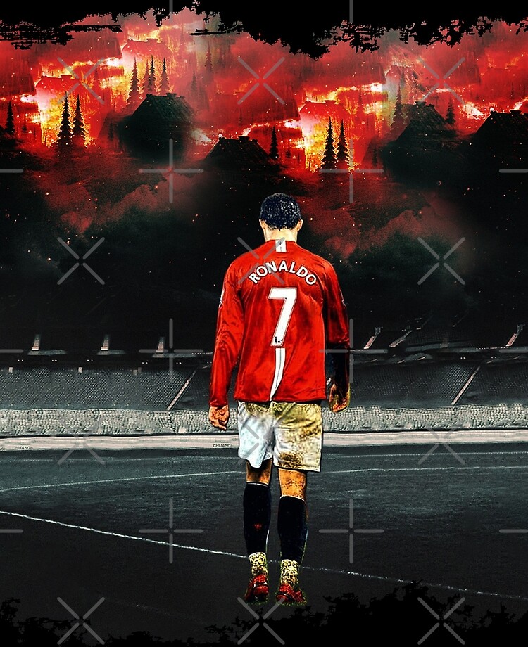 Download Burning Football Legend Cristiano Ronaldo Cool Digital Art  Wallpaper