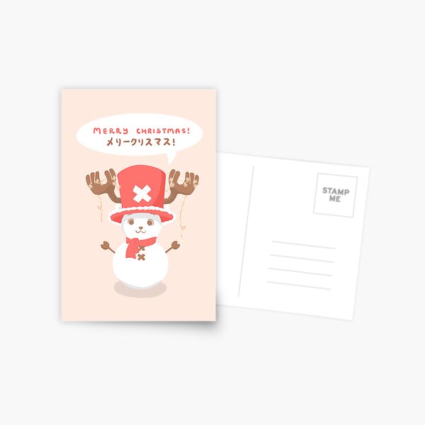 Chopper Snowman Christmas Postcard