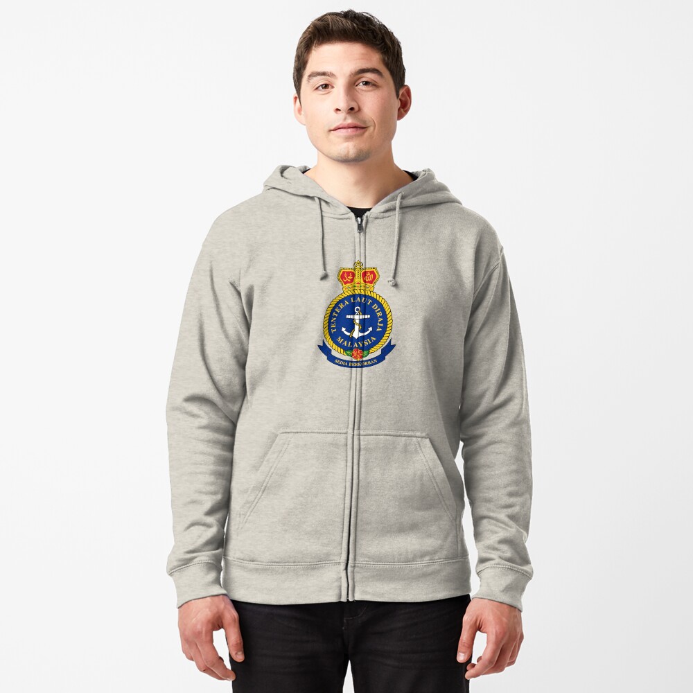 Crest Of The Royal Malaysian Navy Zipped Hoodie By Abbeyz71 Redbubble