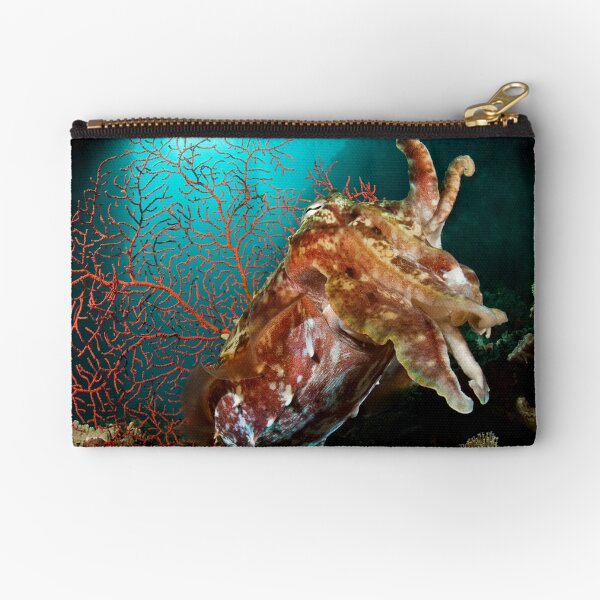 Broadclub Cuttlefish, Papua New Guinea Zipper Pouch