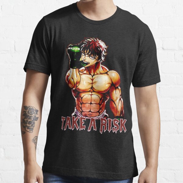 Baki Hanma Le grappin T-Shirt Logo pour l'entraînement en T-shirt d'otaku, gym et de fitness T-shirt essentiel