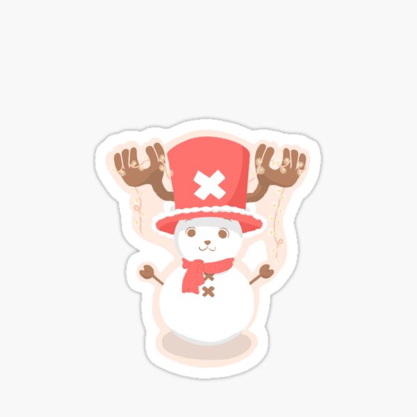 Chopper Snowman Christmas Sticker