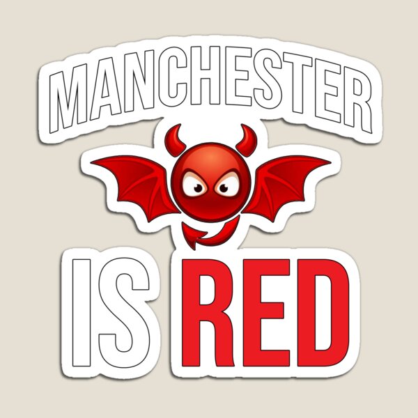 Manchester United Futbol Club (Soccer)(Football) Logo Type Die-Cut MAGNET