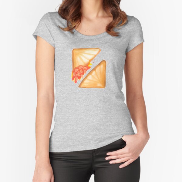 Jaffles: Baked Bean & Cheese Fitted Scoop T-Shirt