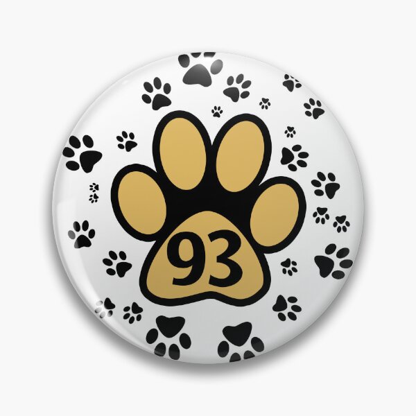 Item preview, 93 number with animal paws designed and sold by MadandMean.
