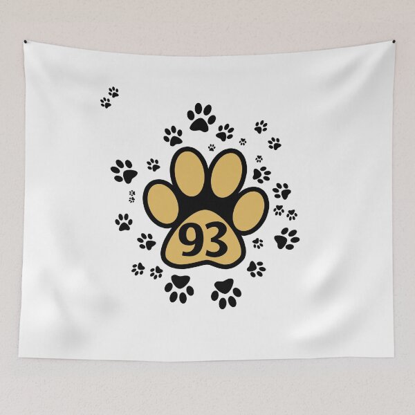 Item preview, 93 number with animal paws designed and sold by MadandMean.