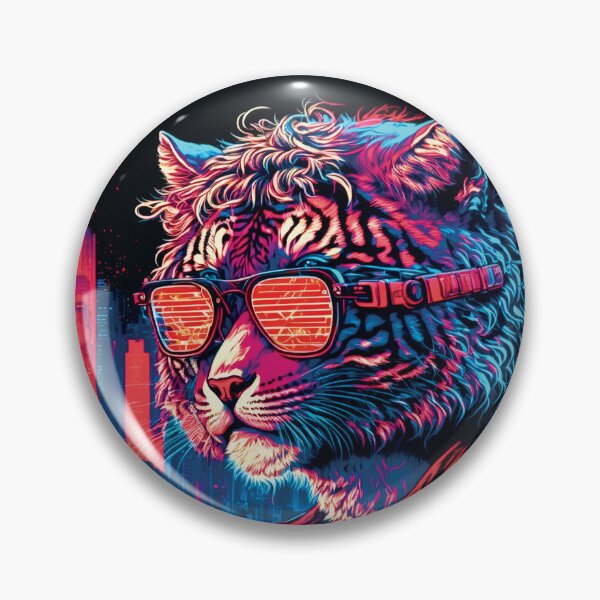 Artikelvorschau, Cyberpunk-Neon-Tigerkatze #1 entworfen und verkauft von PhiloSophyEye.