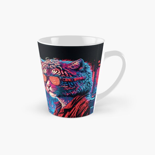 Item preview, Cyberpunk neon Tiger Cat #1 designed and sold by PhiloSophyEye.