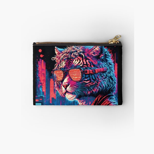 Item preview, Cyberpunk neon Tiger Cat #1 designed and sold by PhiloSophyEye.