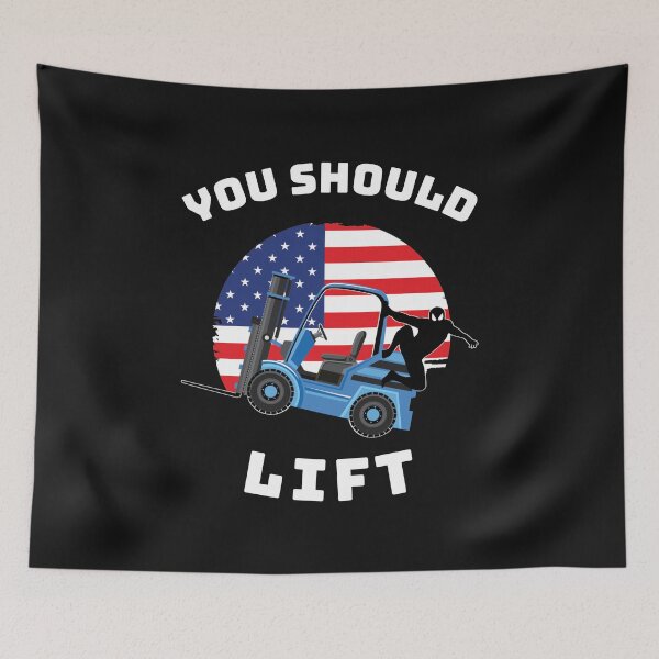 Item preview, Forklift Ninja, You Should Lift BW designed and sold by TeamsterLife.