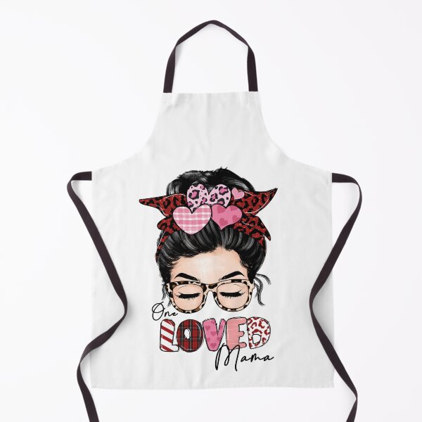 Item preview, One Loved Mama Funny Messy Bun Buffalo Plaid Valentines Day designed and sold by udhop.