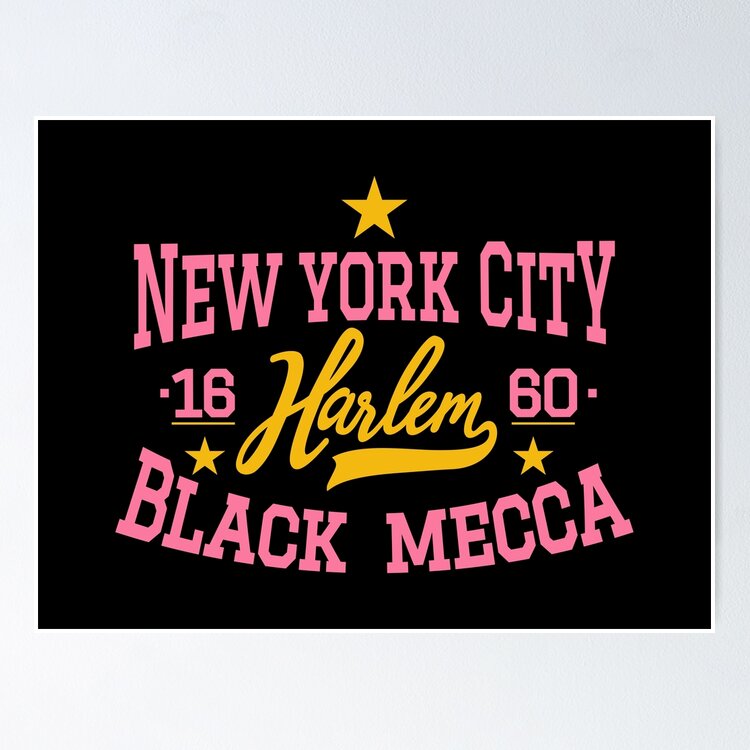 Black Mecca Harlem New York - Harlem Logo - Black Mecca Harlem Shirt Sticker