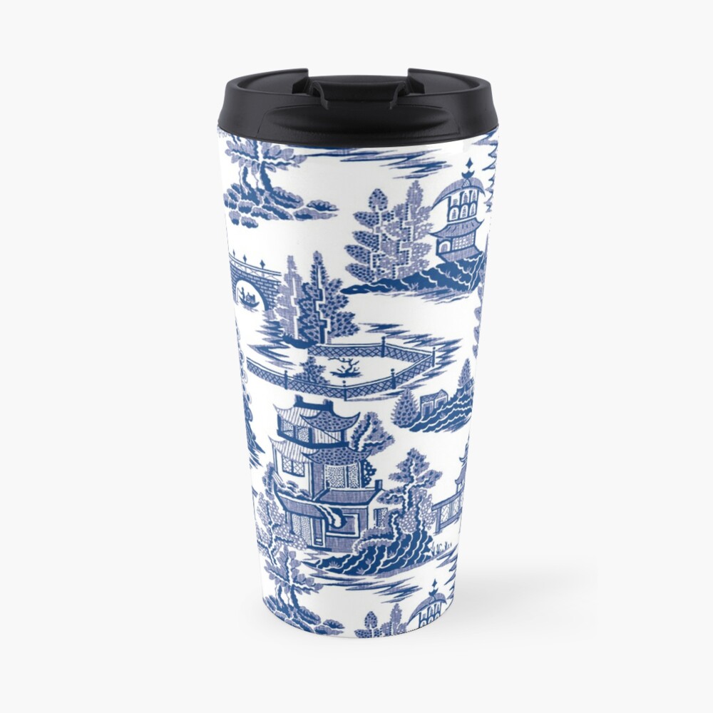 blue willow travel mug