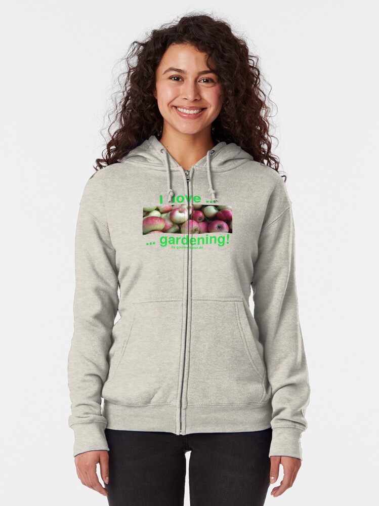 Alternative Ansicht von I love gardening - Äpfel Kapuzenjacke