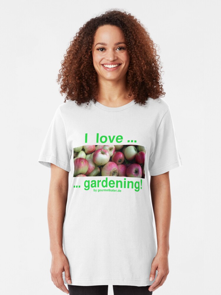 Alternative Ansicht von I love gardening - Äpfel Slim Fit T-Shirt