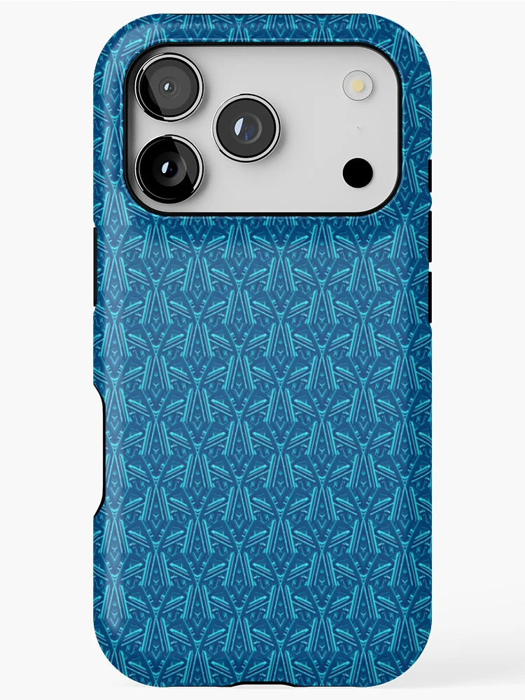 Thumbnail 1 of 4, iPhone Case, Abstract blue pattern designed and sold by Work of art Shop.