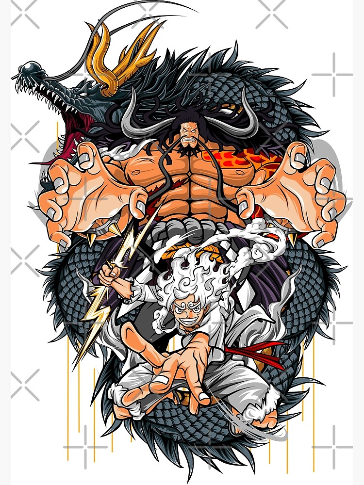 Gear 5 Luffy VS. Kaido artwork I made : r/OnePiece