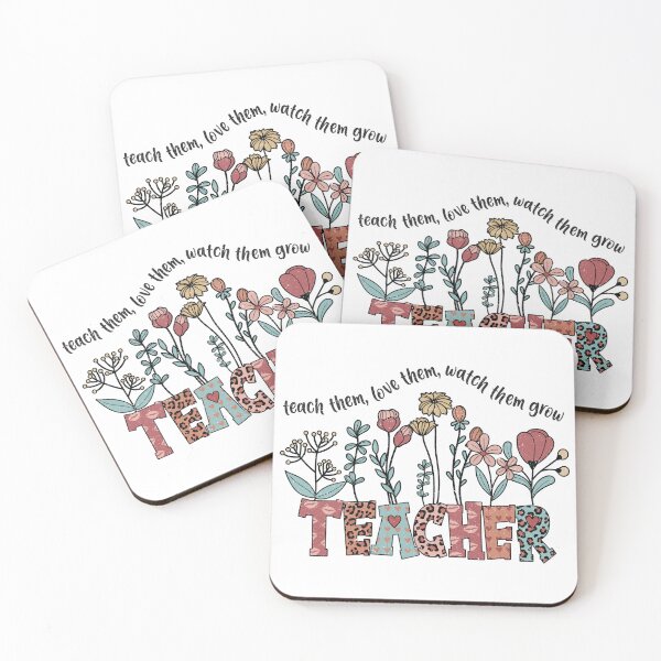 Item preview, teach them love them watch them grow, retro teacher designed and sold by udhop.