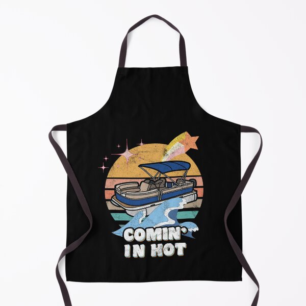 Item preview, Comin in hot Pontoon speed boat retro sunset father's day designed and sold by miraclemaker.