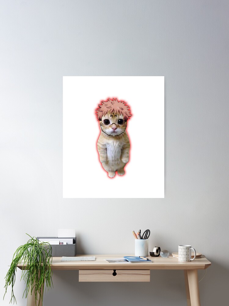 Anime Cat Meme Art Board Print for Sale by Anime Sekai