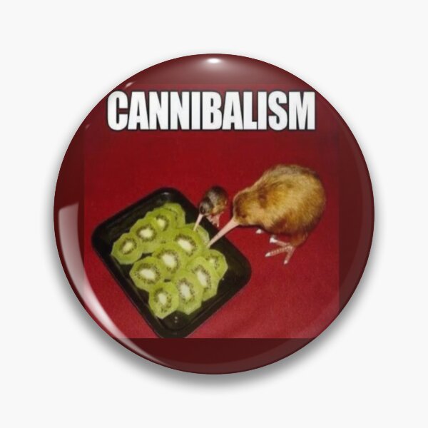 Item preview, a Kiwi bird eating kiwi fruit "cannibalism" designed and sold by Shrewd Mood.