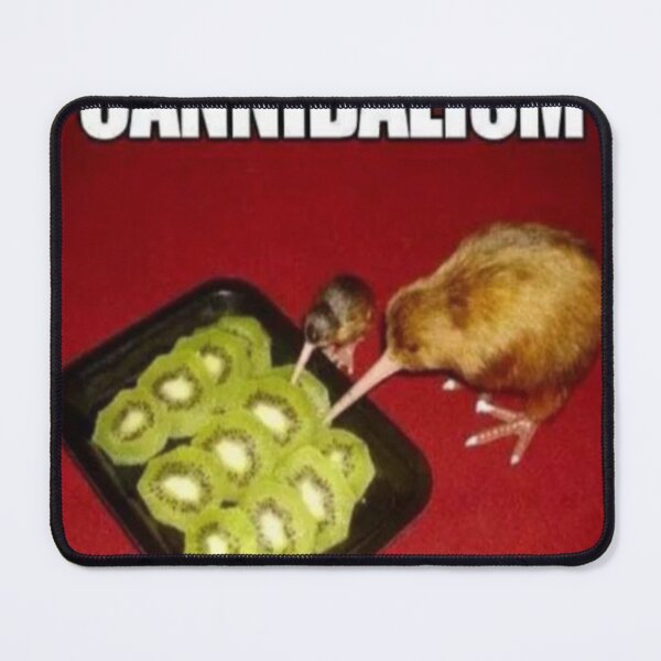 Item preview, a Kiwi bird eating kiwi fruit "cannibalism" designed and sold by Shrewd Mood.