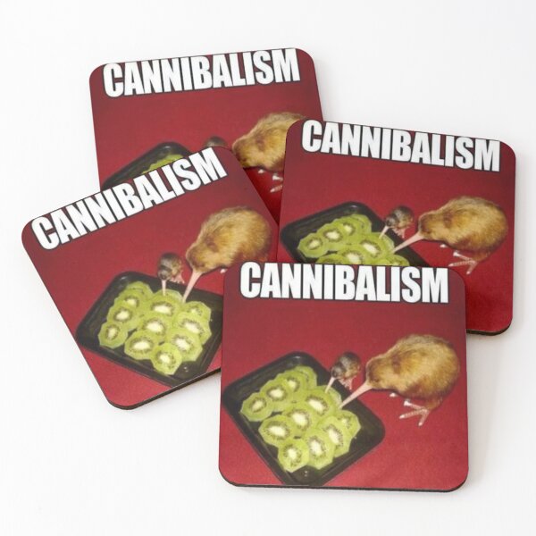 Item preview, a Kiwi bird eating kiwi fruit "cannibalism" designed and sold by Shrewd Mood.
