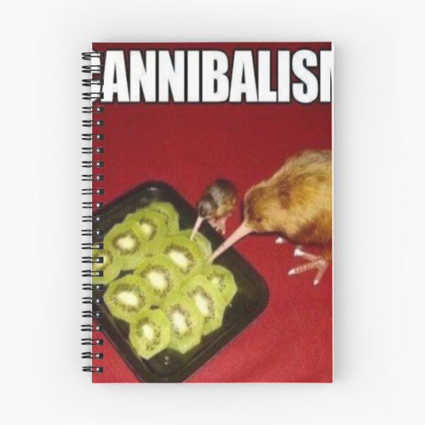 Item preview, a Kiwi bird eating kiwi fruit "cannibalism" designed and sold by Shrewd Mood.