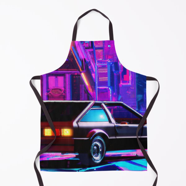 Item preview, Retro car in a city full of light designed and sold by SJG-digital.