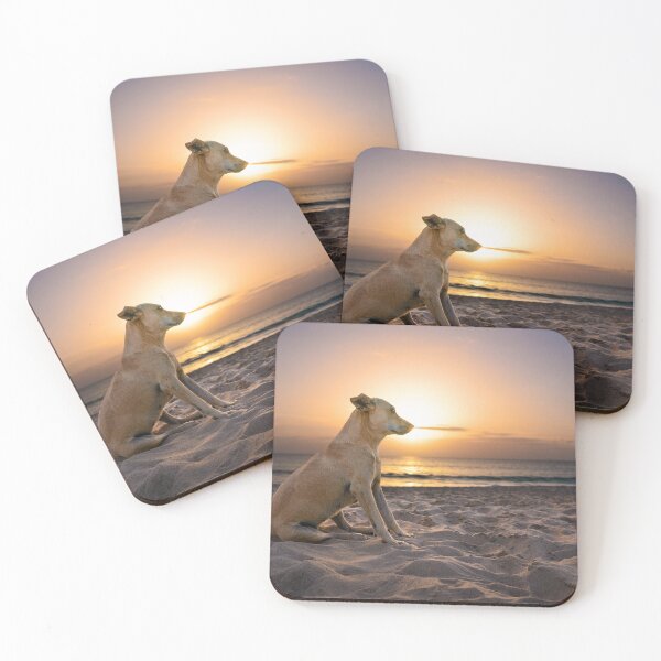 Item preview, Dog sitting at beach during sunset designed and sold by raphotography88.