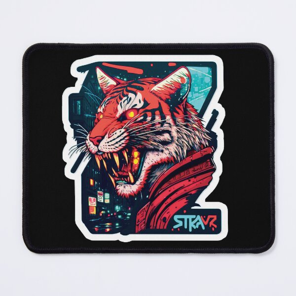Item preview, Cyberpunk neon Tiger #2 designed and sold by PhiloSophyEye.