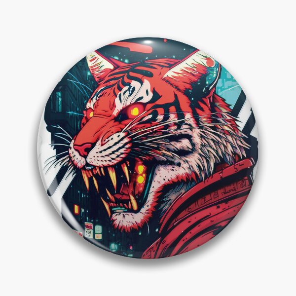Item preview, Cyberpunk neon Tiger #2 designed and sold by PhiloSophyEye.