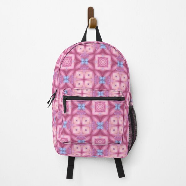 Item preview, Patrón floral geométrico abstracto rosa, azul y gris designed and sold by HappyVibesAlert.