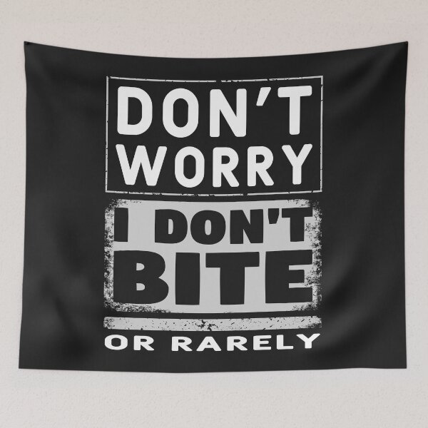 Item preview, I don't bite. Or rarely. Funny gift idea for dog owner & all self-confident people. designed and sold by funnycolors.