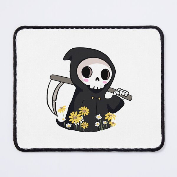 Item preview, Cute grim reaper with daisy flowers  designed and sold by Yarafantasyart.