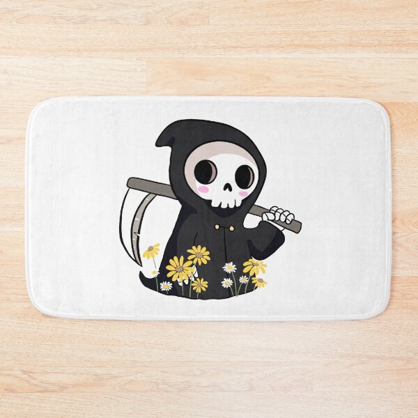 Item preview, Cute grim reaper with daisy flowers  designed and sold by Yarafantasyart.