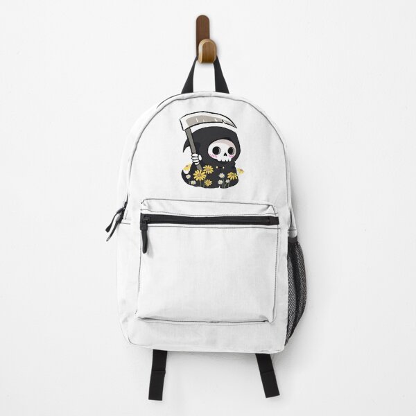 Item preview, Cute grim reaper with daisy flowers designed and sold by Yarafantasyart.