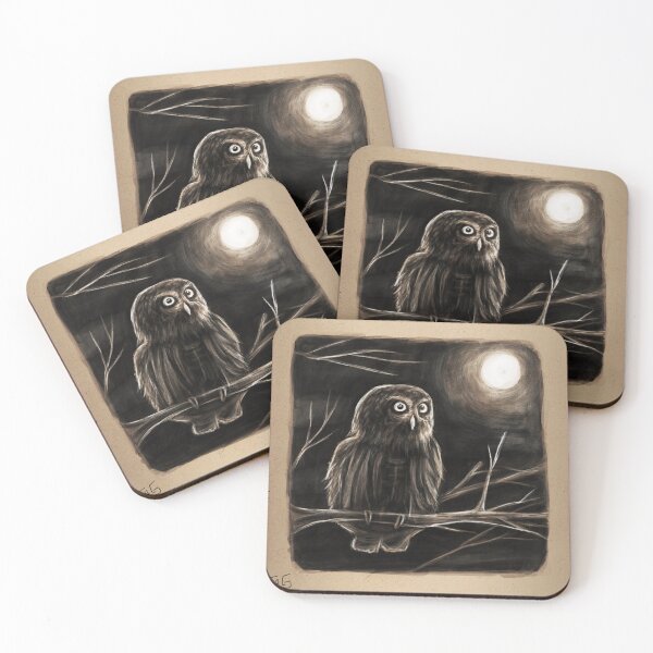 Item preview, The Owl - Vintage Looking Christmas Drawing designed and sold by TAGartShop.