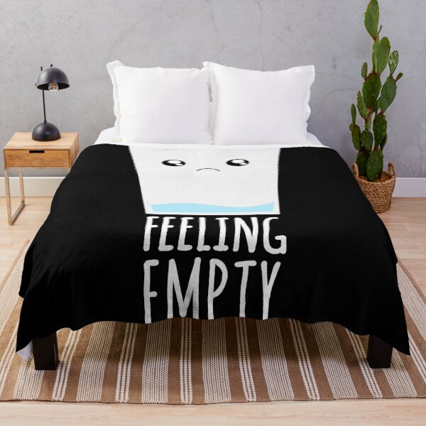 Item preview, Glass of Water Feeling Empty - Funny Sad Quotes designed and sold by EnzoVectorism.