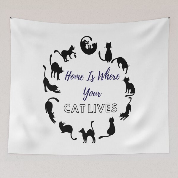 Item preview, Home Is Where Your Cat Lives.  designed and sold by Sloyar.