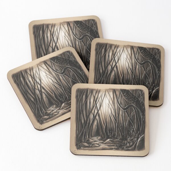 Item preview, The Dark Forest - Vintage Looking Christmas Drawing designed and sold by TAGartShop.