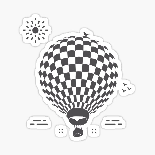 Hot air balloons on the day Pegatina