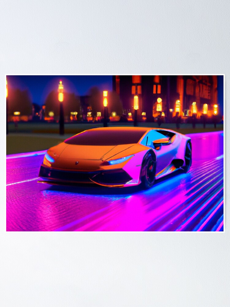 Cyberpunk Lamborghini Huracan in the streets