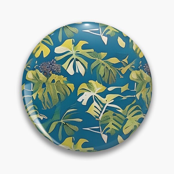 Item preview, Van Gogh Style Monstera Leaves Leaf with Purple Fruit Berries Painting Pattern designed and sold by sunflowerlight.