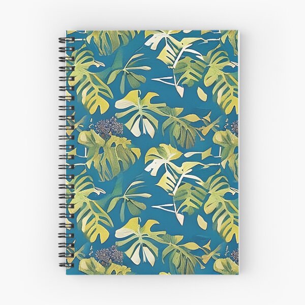 Item preview, Van Gogh Style Monstera Leaves Leaf with Purple Fruit Berries Painting Pattern designed and sold by sunflowerlight.